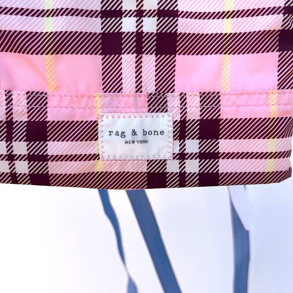 New Rag & Bone Addison Pouch Crossbody Purse Pink Plaid Y2K Bag Mini - Picture 7 of 13